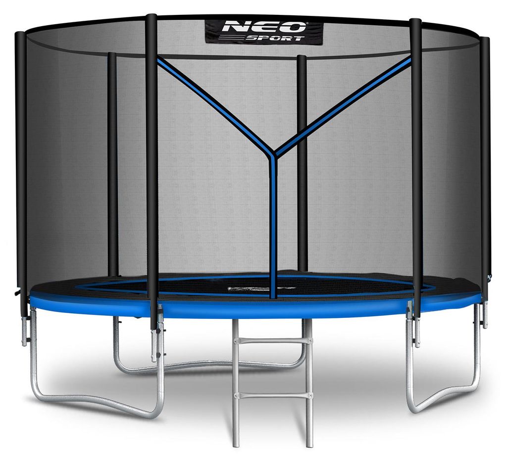 Fuß/252 cm Gartentrampolin mit Außennetz und Leiter Produktbild 