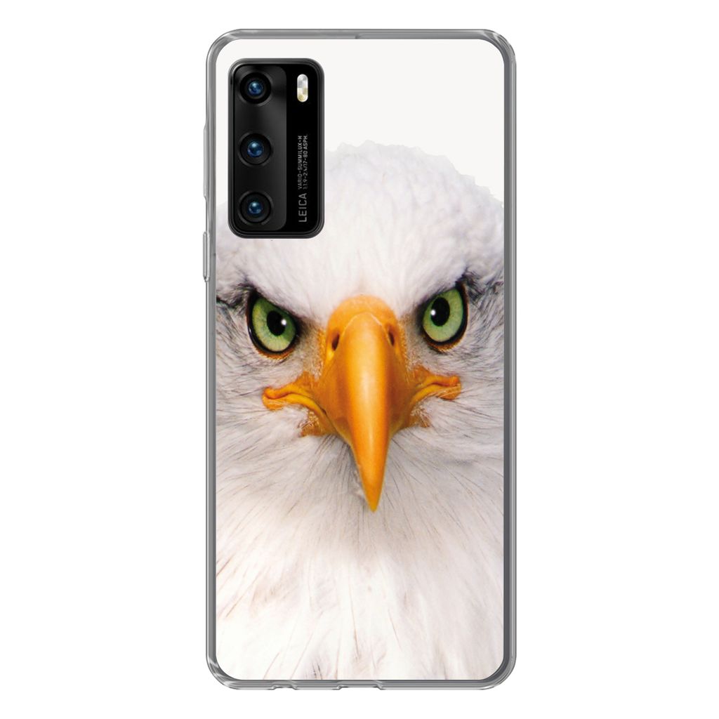 MuchoWow Handyhülle Schutzhülle Hülle für Huawei P40 Jungen - Adler - Amerikanischer Weißkopfseeadler - Vogel - Porträt - Schnabel - Augen ...