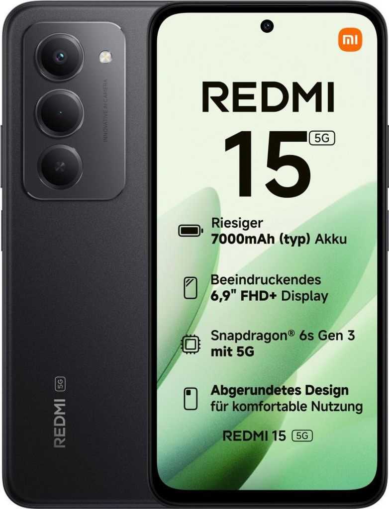 Xiaomi Redmi 15 5G 256 GB Dual-SIM Midnight Black – Obrázek produktu 