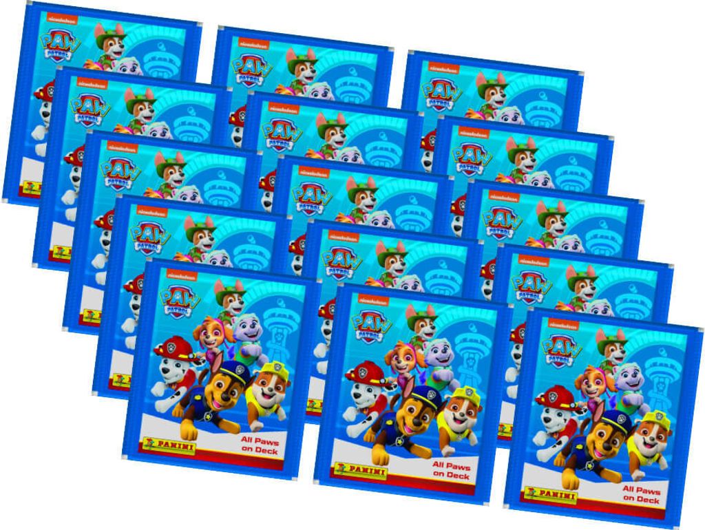 Panini Paw Patrol Sticker Serie 7 - Bereit zum Einsatz - 15 Tüten Sammelsticker