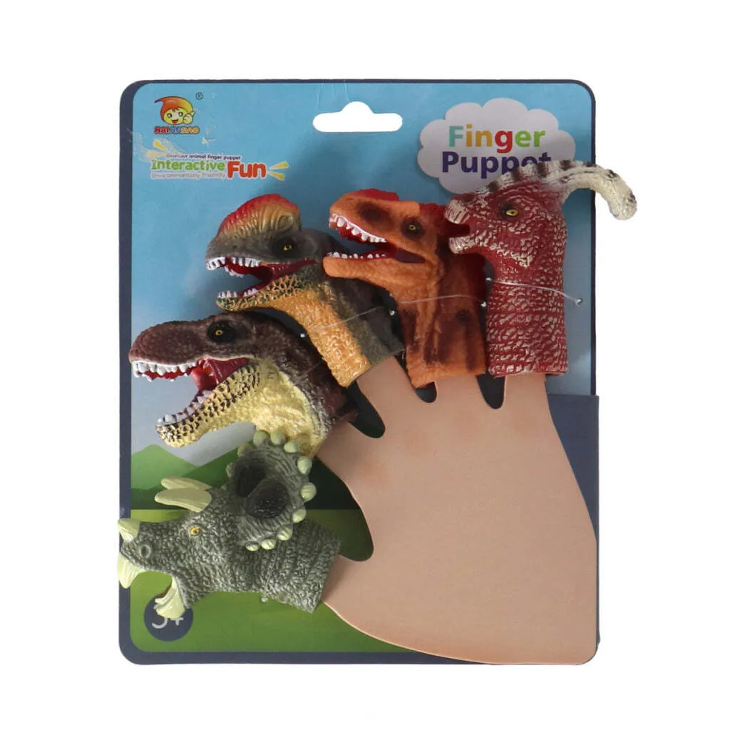 Marionnettes de Doigts Dinos Autres Marques - Lot de 5 Figurines Jouet