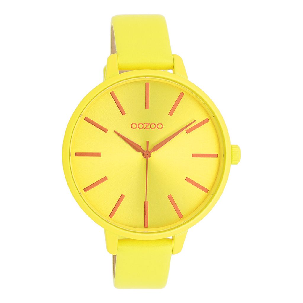 Oozoo Damen Lederarmband Uhr Timepieces gelb Analog Produktbild 