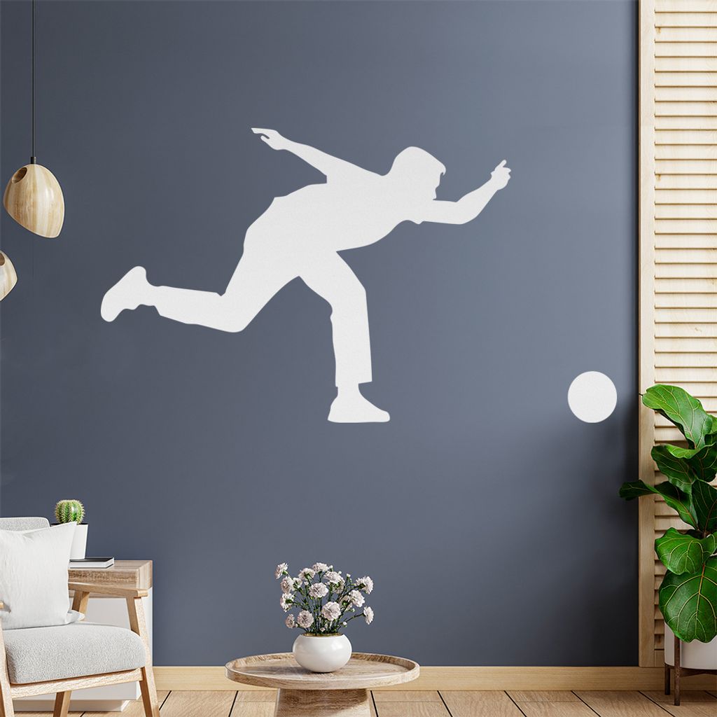Bowling Kegeln Figur Spieler Wandtattoo Wandaufkleber Wall Sticker - Dekoration, Küche, Wohnzimmer, Schlafzimmer, Badezimmer