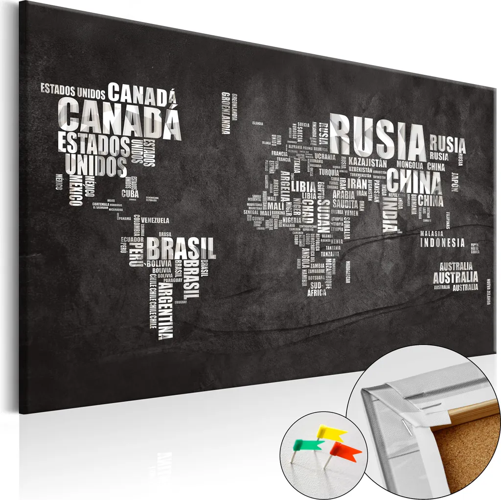 Offerta Quadro Sughero 120x80 Geografia Spagnola - Mappa Parete