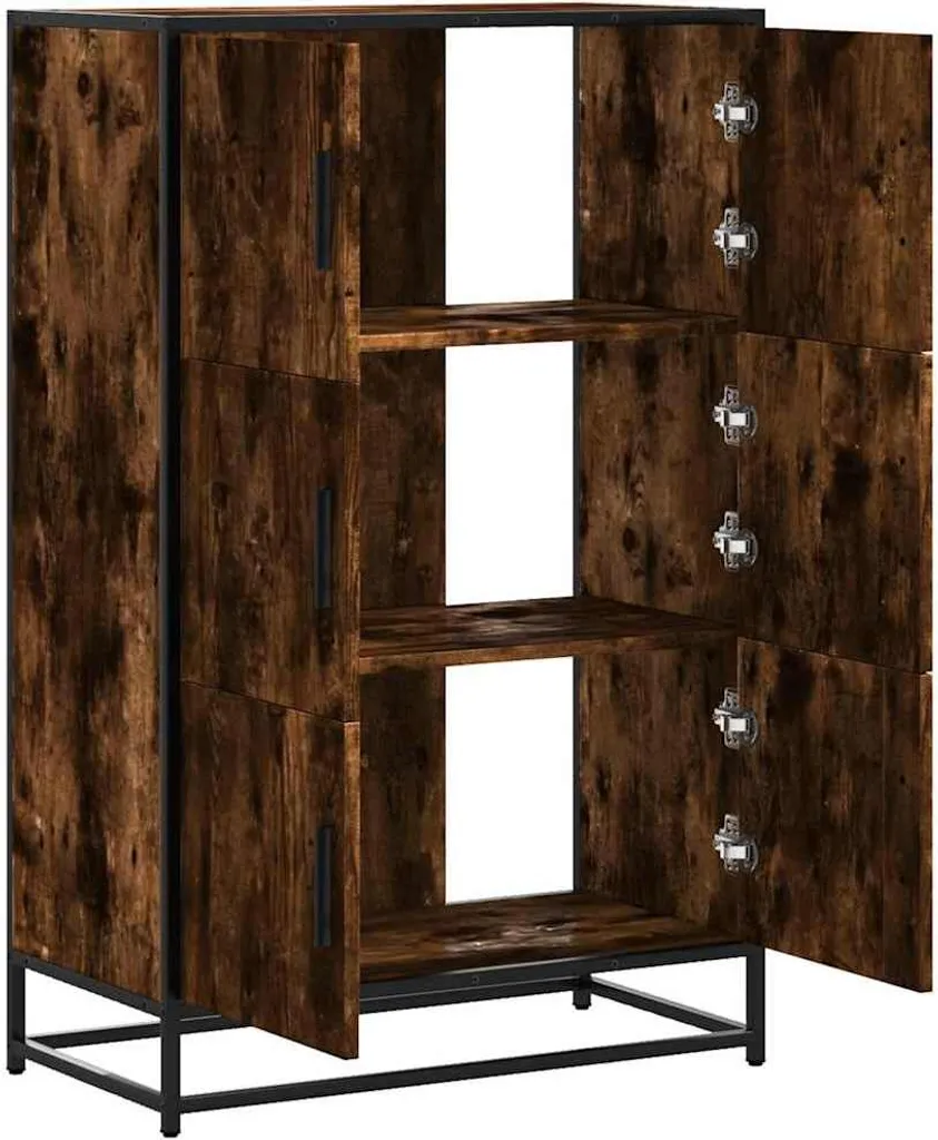 Mobile Credenza Maison Exclusive Rovere Fumo 68x35x106,5 cm Metallo - 7