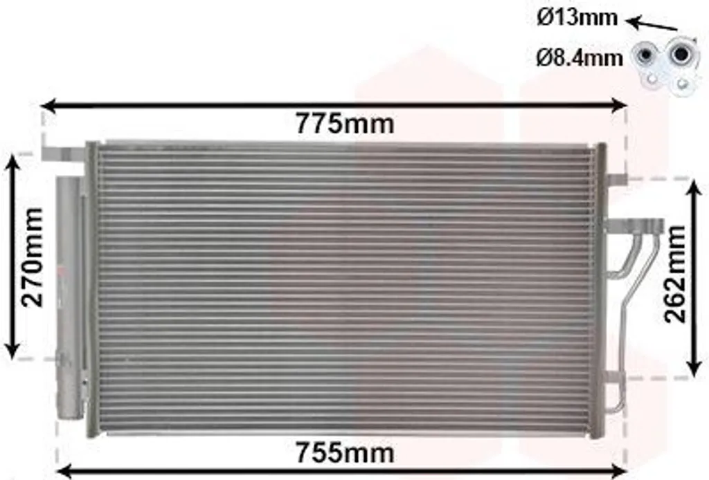 Condenseur de clim VAN WEZEL pour KIA Sportage et HYUNDAI Ix35 2.0