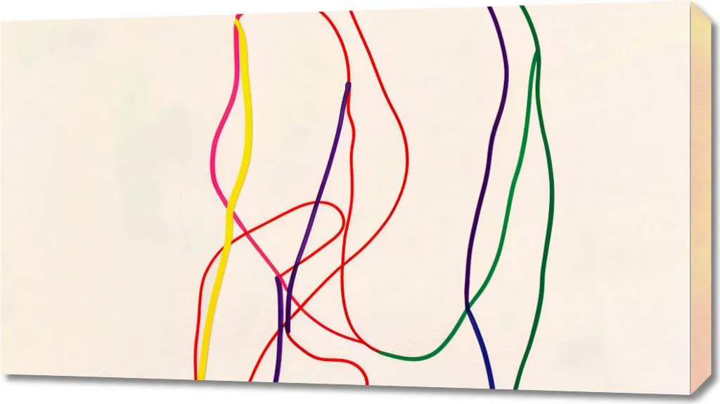 Quadro Moderno 90x50cm Arcobaleno Contorno per Soggiorno e Camera