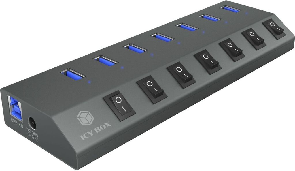 RaidSonic IB-HUB1701-C3 7 port USB 3.0 Type-A Hub