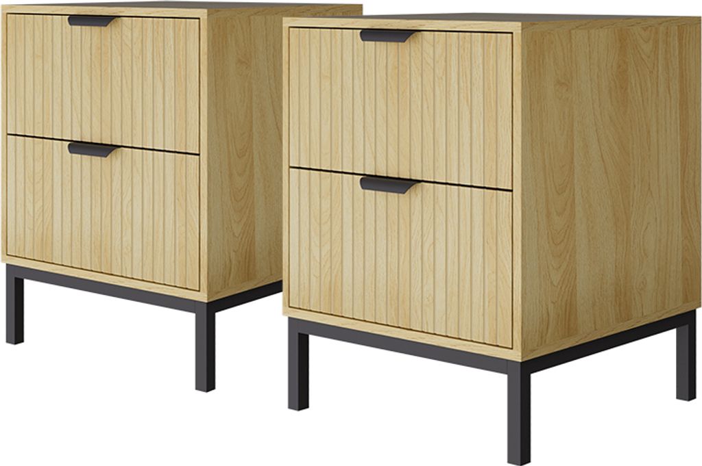 Stolik nocny Vicco Lennox Dąb Zestaw 2 sztuk, Model 51876 Zdjęcie produktu 
