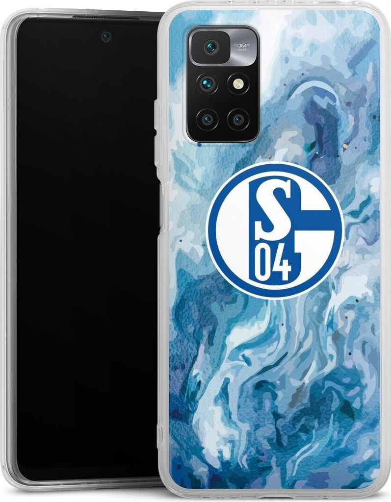 DeinDesign Handyhülle für Xiaomi Redmi 10 2022 Silikon Hülle Case Smartphone Schutzhülle FC Schalke 04 Fanartikel Logo