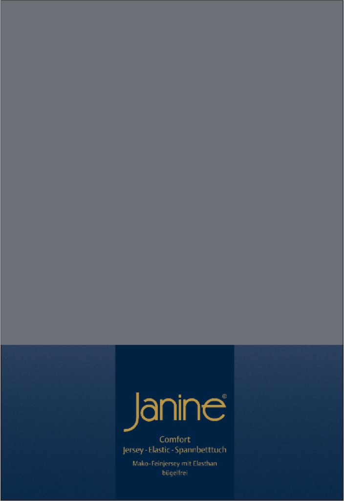 Janine ELASTIC Spannbetttuch 5002 - 200 X 200 opalgrau