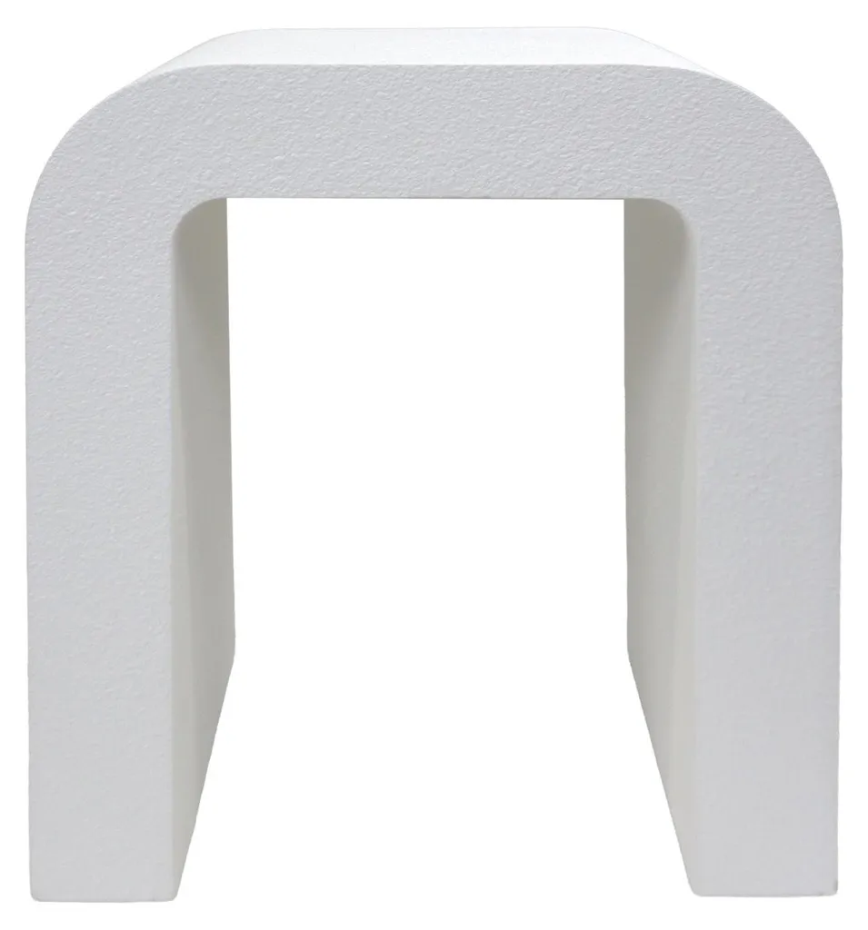 Petite Table Basse Blanche Robuste Mobili Rebecca pour Gain de Place