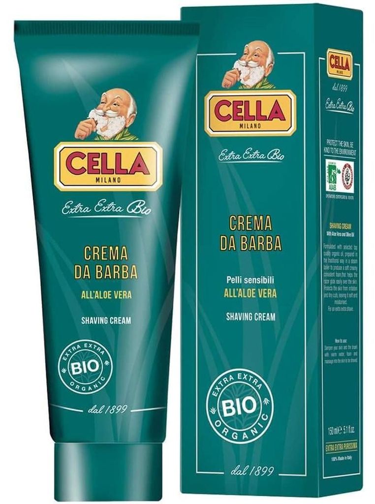 Cella BIO Rasiercreme Tube mit Aloe vera 150 ml Immagine del prodotto 