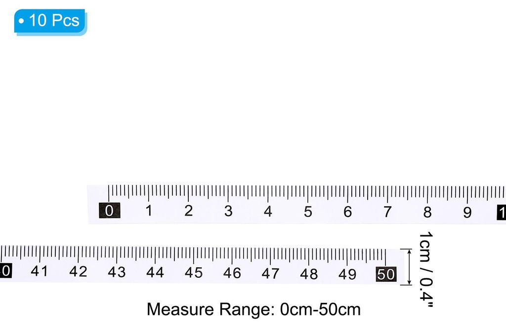 Selbstklebendes Ma?band, 10er Pack 50cm Rš¹ckseitiges Ma?band Klebeband Aufkleberband Wasserdicht fš¹r Werkbank N?hen S?gen Zeichentisch, Wei?