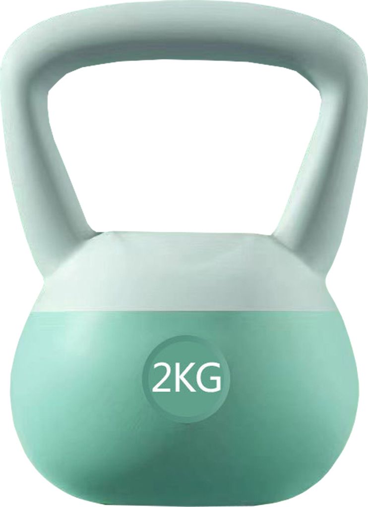 Weiche Fitness-Kettlebells Für Männer Und Frauen, Breiter Griff, Gepolsterter, Stoßfester Schutz, Rutschfest (Grün, 2KG)