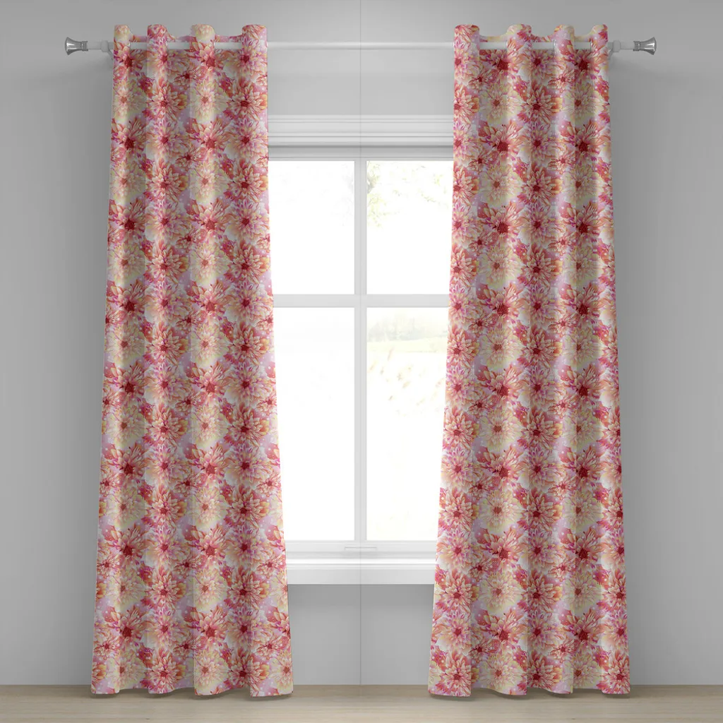 Tende Decorative 2 Pannelli 280x225cm - Motivo Floreale Abakuhaus