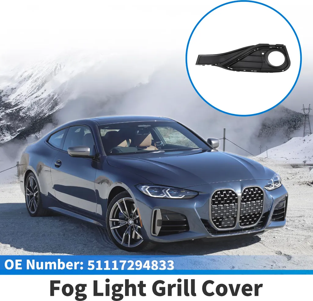 Grille de Pare-Chocs Inférieur Gauche BMW Série 4 en ABS Noir Mat