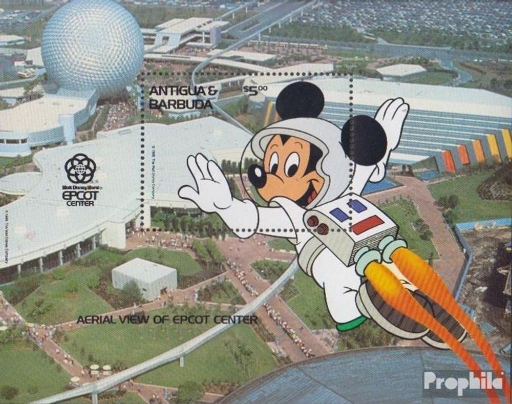 Briefmarken Antigua und Barbuda 1988 Mi Block141 (kompl.Ausg.) postfrisch Disney-EPCOT-Center