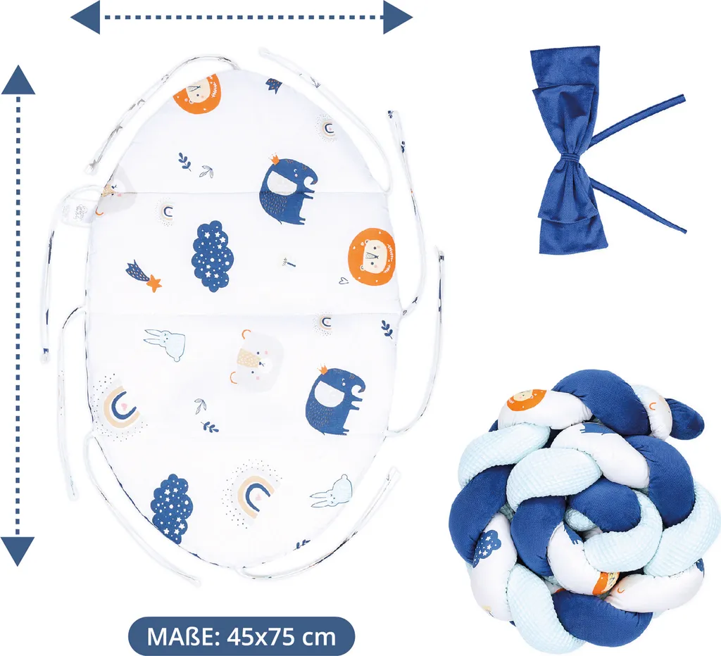 Cocon de sommeil bébé arc-en-ciel - Nid velours pour cododo sécurisé