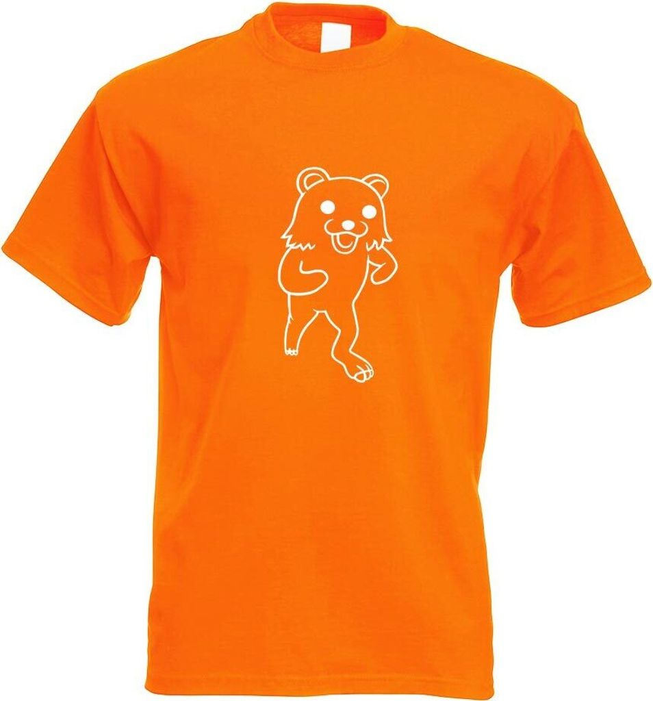 Kiwistar - T-Shirt - orange - Pedobär - Pedobear laufend Motiv Bedruckt Funshirt Design Print - mit Motiv Bedruckt - Funshirt Design - Sport - Fre...