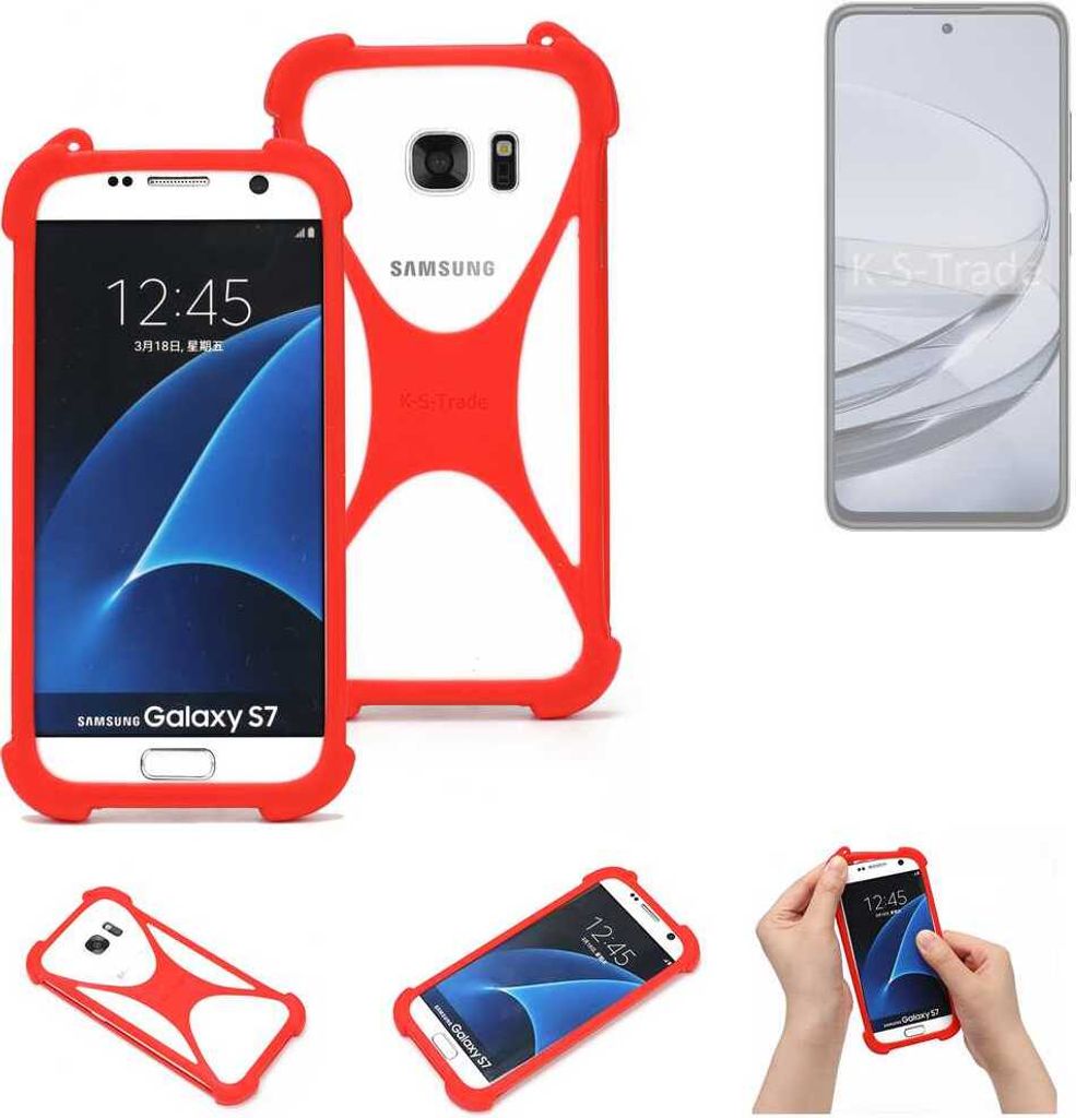 K-S-Trade Handy-Hülle kompatibel mit ZTE Axon 60 Schutz-Hülle Bumper Silikon Schutz Hülle Cover Case Silikoncase Silikonbumper TPU Softcase