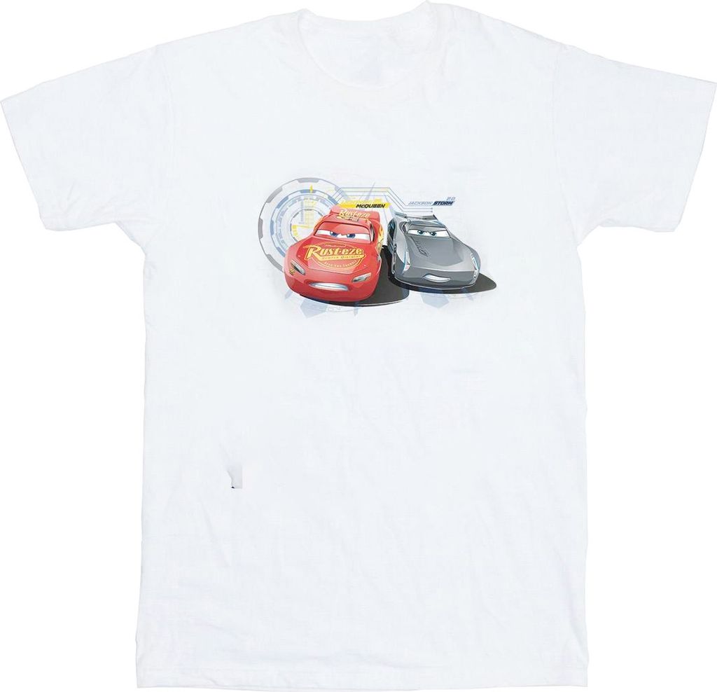 Disney - "Cars Lightning Vs Storm" T-Shirt für Herren BI17564 (XL) (Weiß)