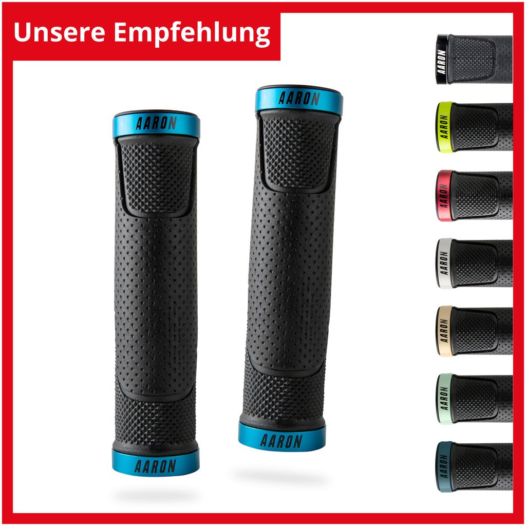 CNC Silikon MTB Griffe - Fahrradlenkergriffe Mit Alu-Verriegelung 130mm