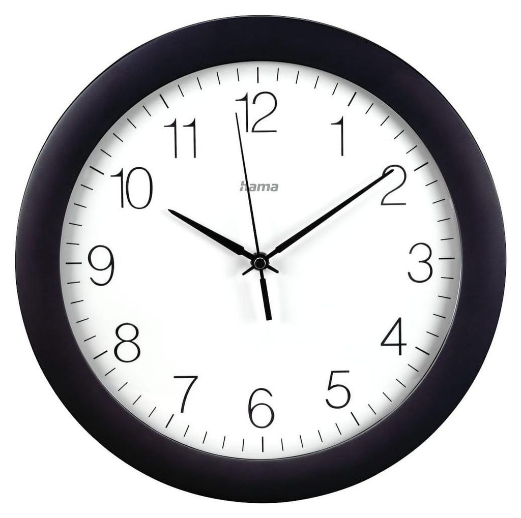Hama Teneriffa, Wand, Analoge Uhr, Rund, Schwarz, Weiß, Produktbild 