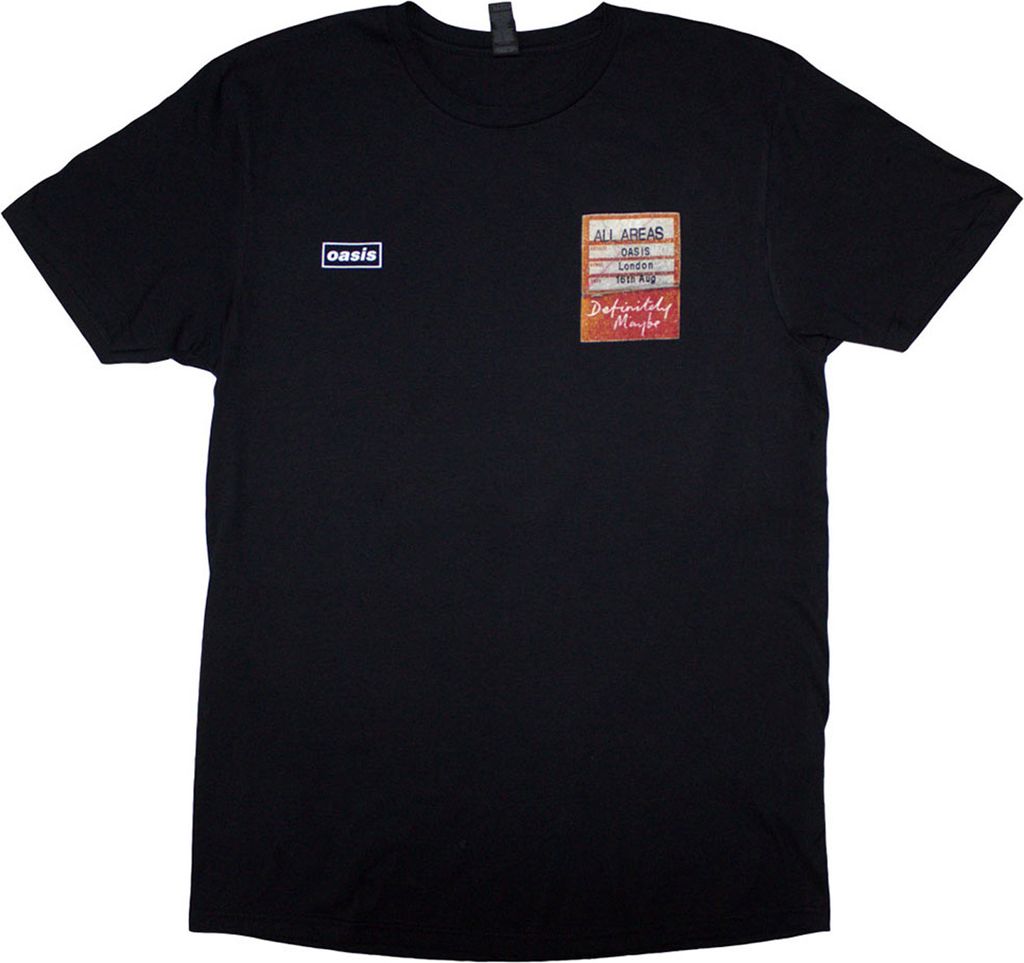 Oasis - "Definitely Maybe AAA Setlist" T-Shirt für Herren/Damen Uni RO12967 (XL) (Schwarz)