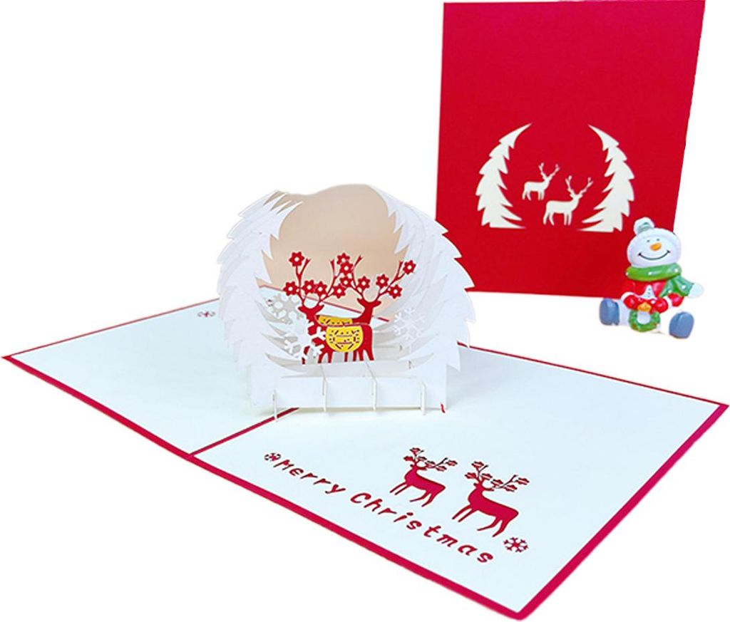 Beliebte dreidimensionale grußkarte weihnachtsgrußkarte weihnachtsbaum Neujahr senden freunde segen 3D karte