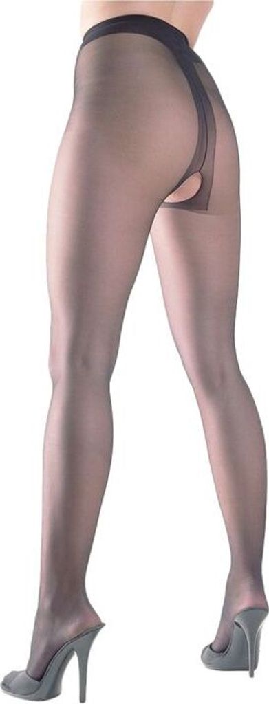 Zwarte Panty met Open Kruis Produktbild 