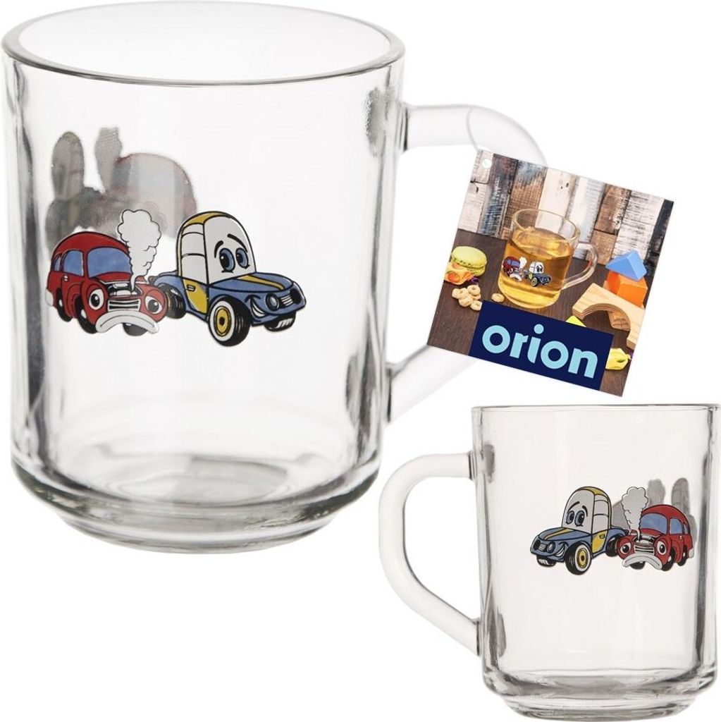 Orion Glasbecher Trinkbecher Becher für Kinder AUTO 230 ml