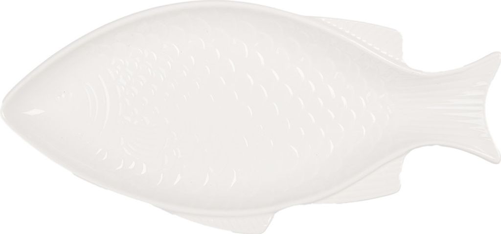 Clayre & Eef Schale Fisch 100 ml Weiß Keramik