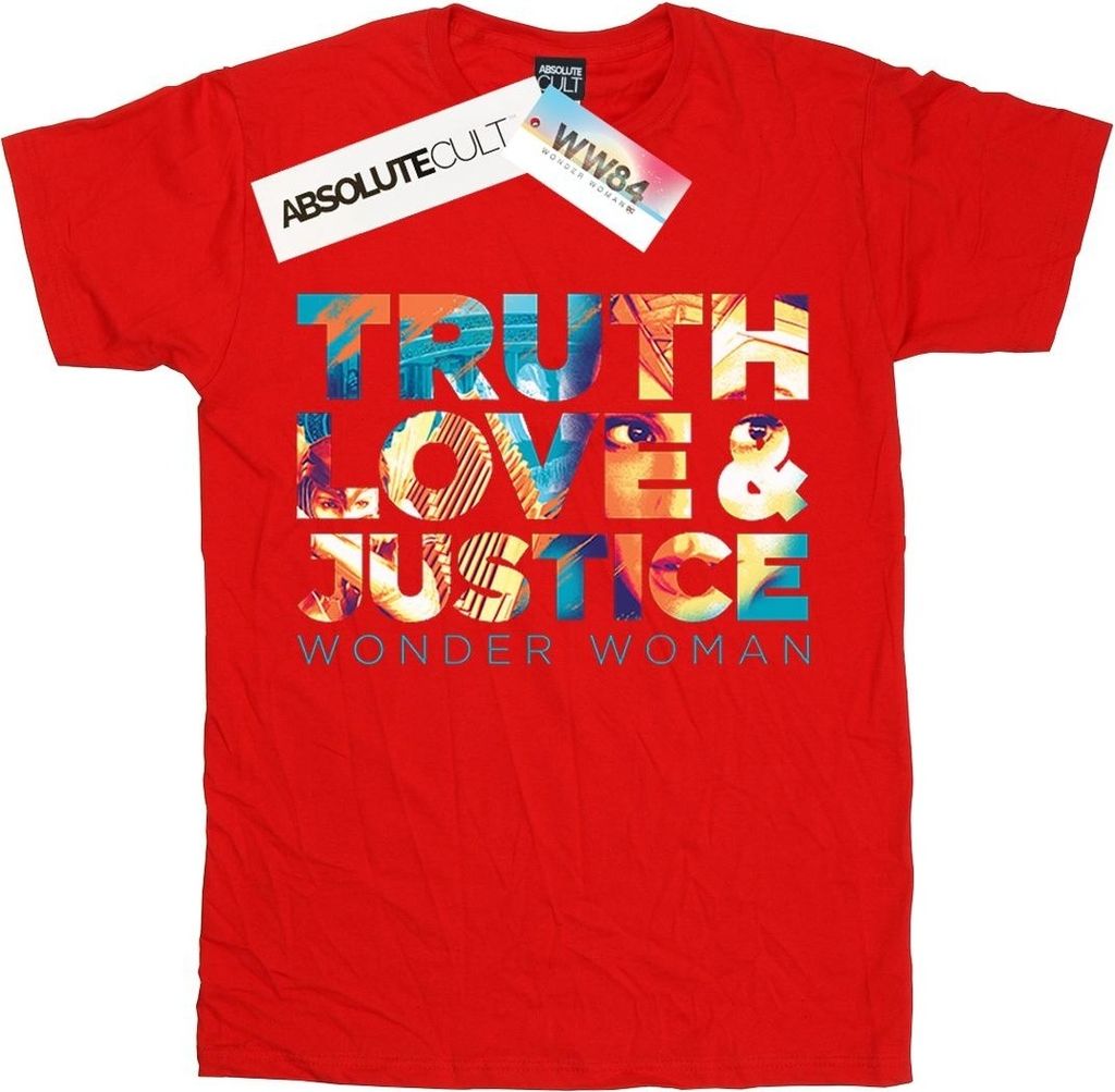 DC Comics - "84 Truth Love Justice" T-Shirt für Damen BI47283 (XL) (Rot)