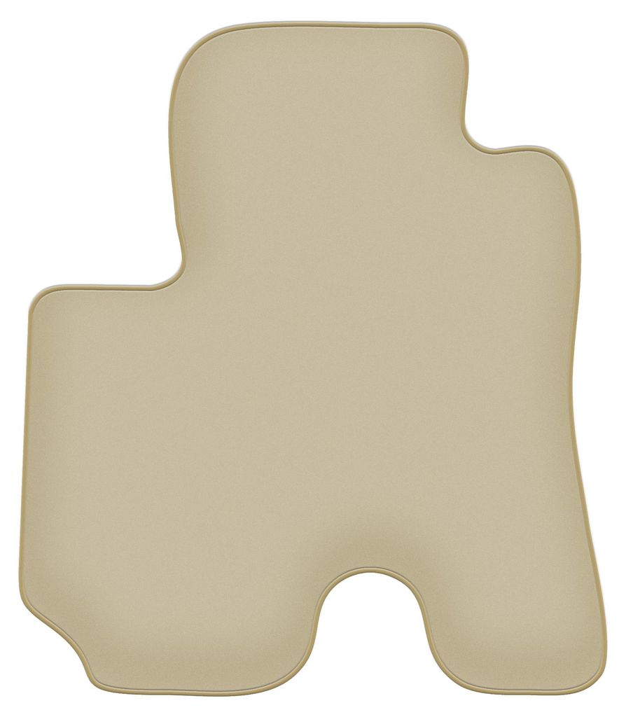 Fahrerfußmatte Velours PREMIUM beige passend für Toyota RAV4 II FL (2003-2005, 3-türig) – mit Befestigungen – passgenau