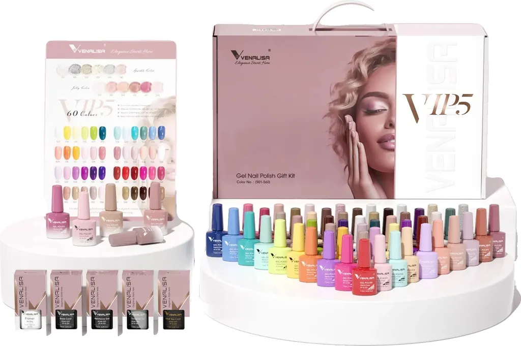 Vernis gel sans HEMA VIP5, kit 60 couleurs avec retrait facile peel-off