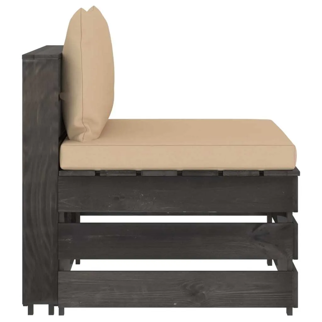 Crea il tuo Lounge Outdoor con SYFAX™ Divano Modulare Grigio