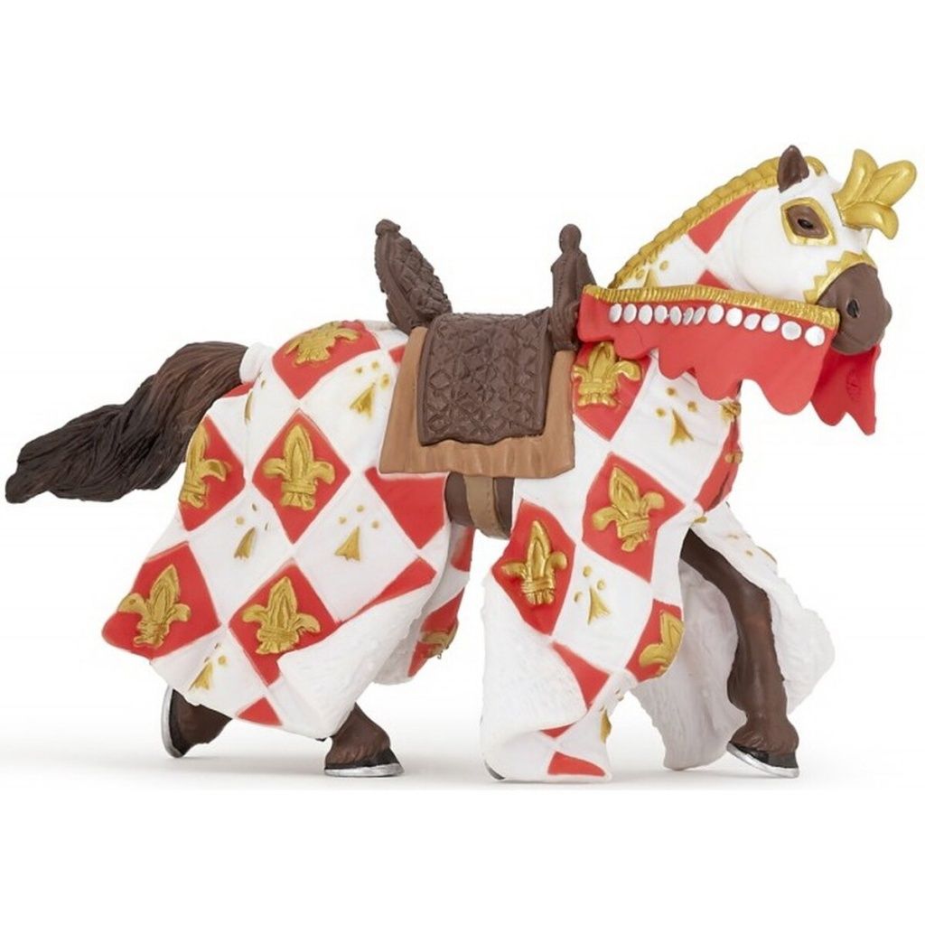 Papo Geschichte Weißes Pferd Fleur De Lys 39789
