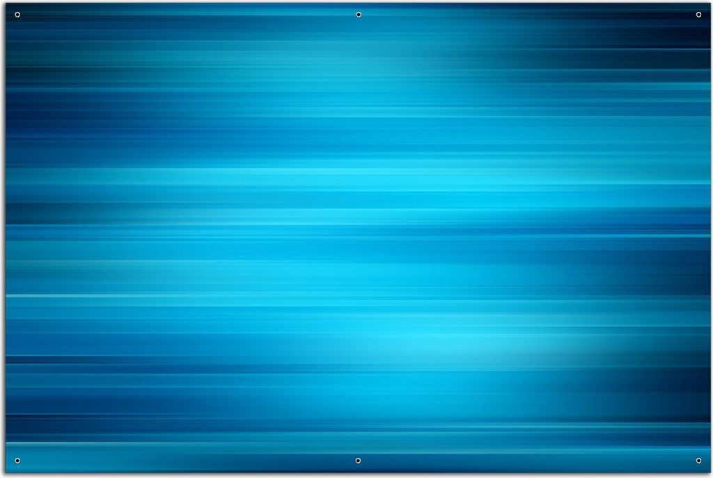 Wallario Outdoor-Poster für Garten oder Balkon, Motiv Blau und schwarz gestreift - Abstraktes Streifenmuster, in ca. 61 x 91,50 cm
