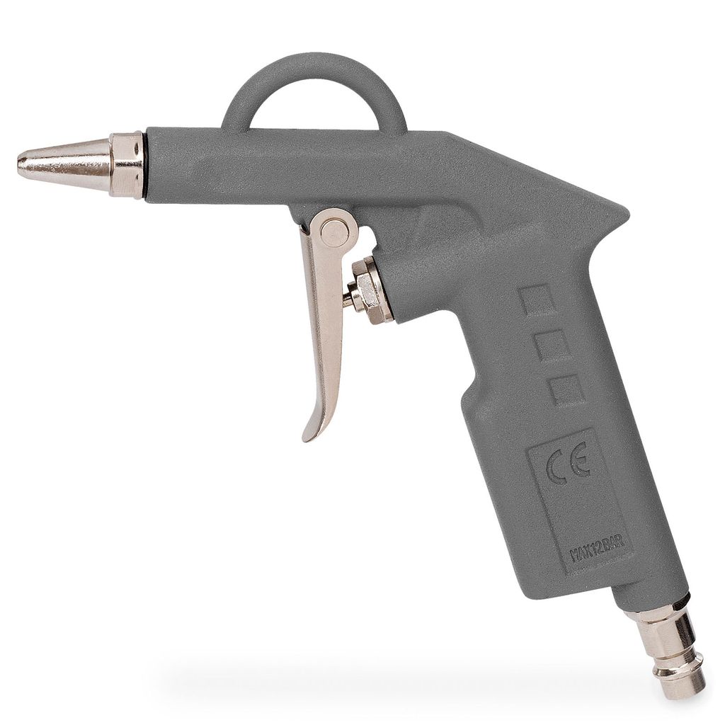 Powerplus Druckluftpistole 1/4 Zoll L 13 cm mit Gewindeanschluss Ausblaspistole