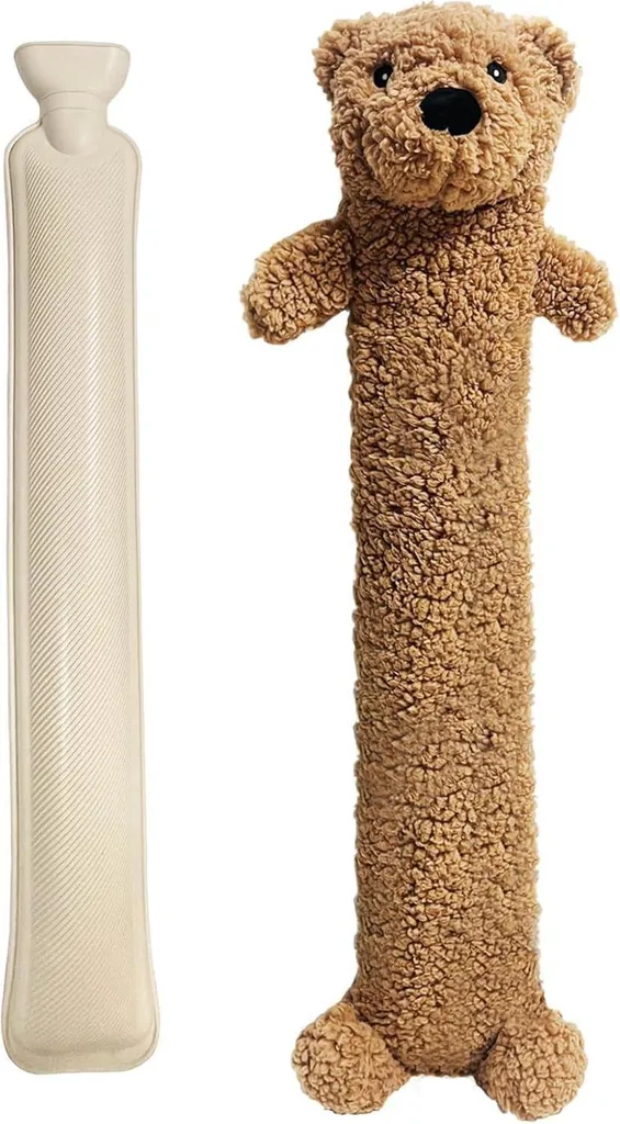 Grande Bouillotte à Eau de 2 Litres en Forme d'Ours en Peluche Moelleuse