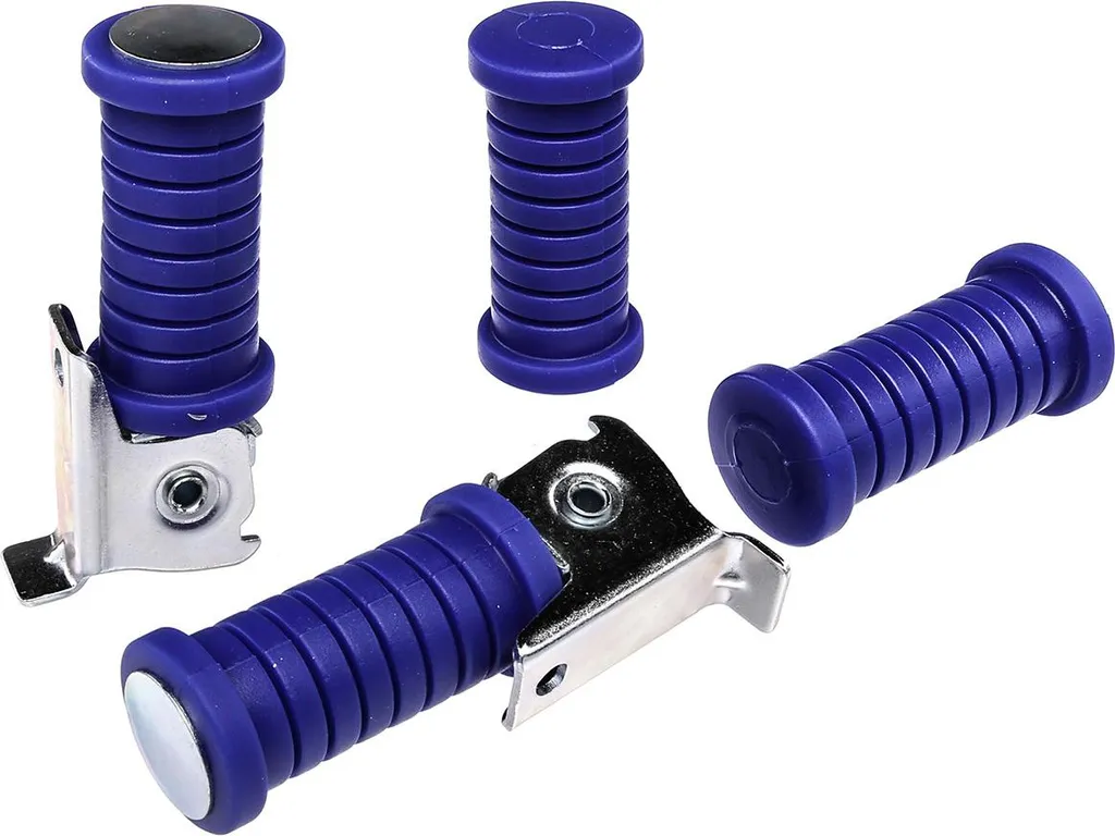 Repose-pieds Simson S51 S50 bleu - Stop aux glissements, pack 4 pièces