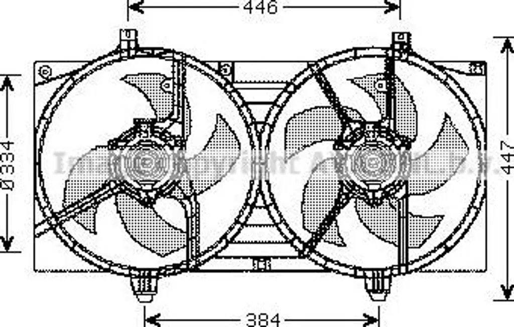 Ventilateur de radiateur robuste AVA DN7528 compatible Primera 1.5 1.8