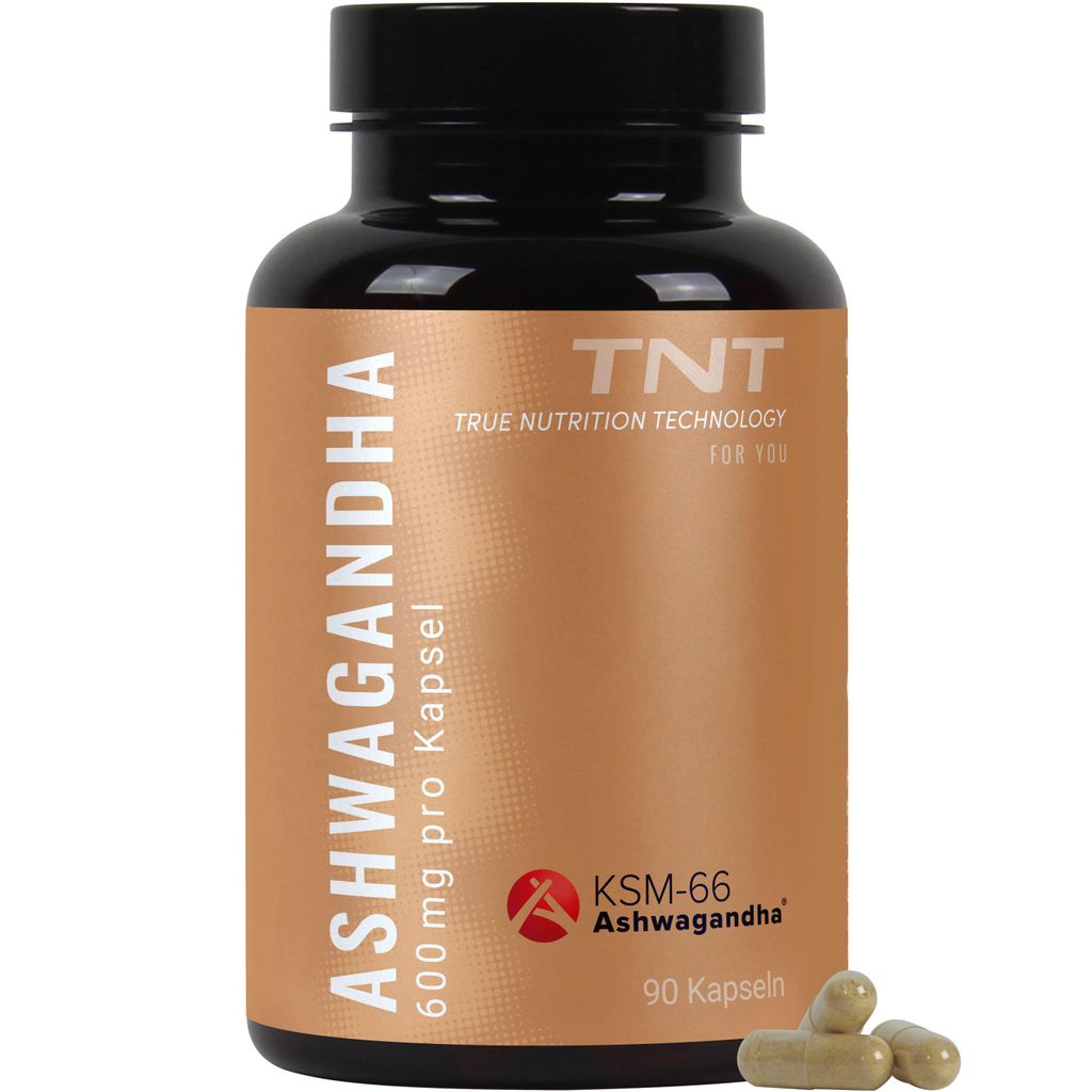 TNT Ashwagandha KSM-66® - hochdosiert: 600mg pro Kapsel (90 Produktbild 