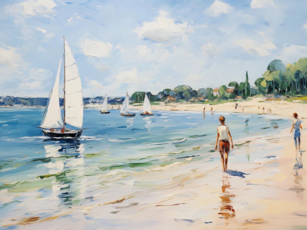 Plakat 40x30cm Leben am Ufer