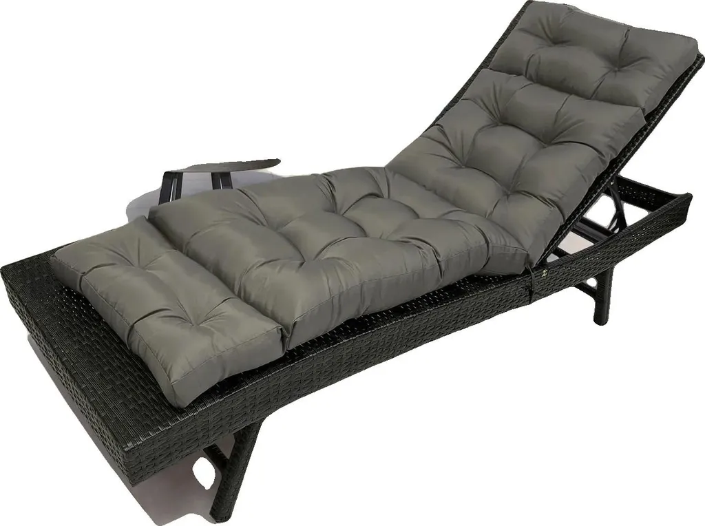 Cuscino Sdraio 180x50x10 Grigio Impermeabile | Comfort da Giardino Top