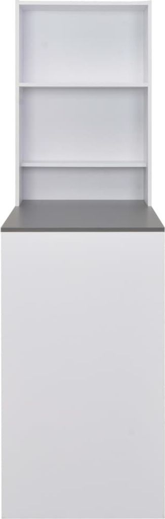 "Winterschlussverkauf "Bartisch/Esstisch für 2 Personen - CLORIS - Küchentisch - mit Schrank Weiß 115x59x200 cm - DEMöbel4016758