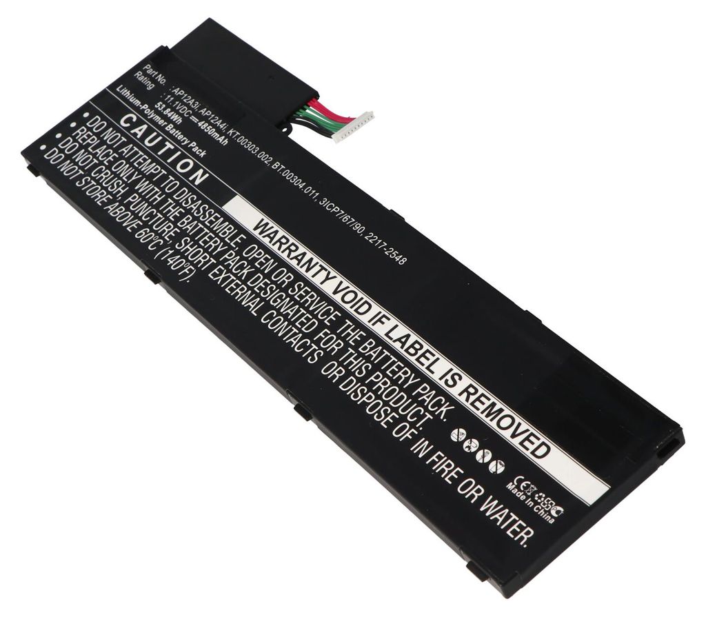 Nachbau Akku exakt passend für den Acer Akku AP12A3i Akkutyp Abmessungen 280x94x7,4mm