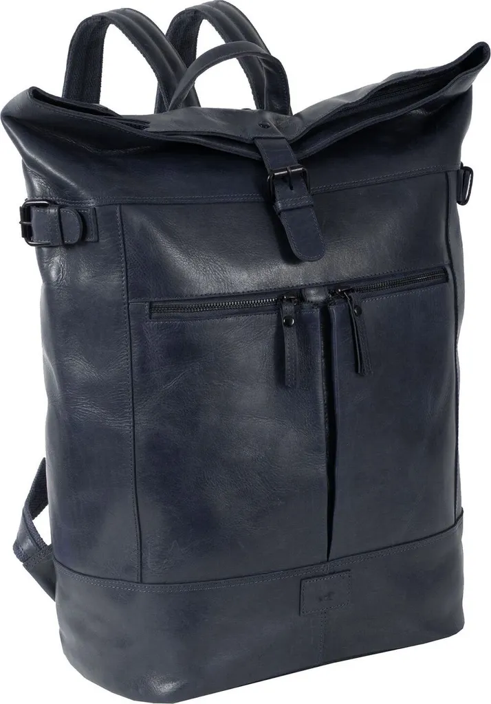 Sac à dos de loisirs Mustang Natal Tabuk en cuir navy style vintage