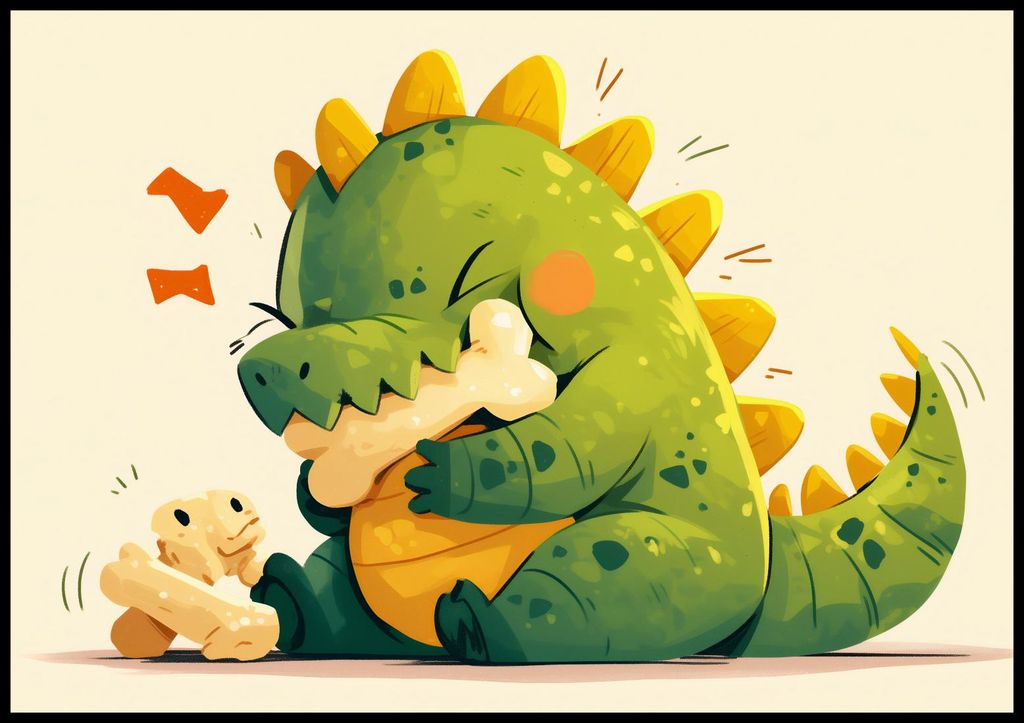 Plakat 100x70cm Niedlicher Dinosaurier
